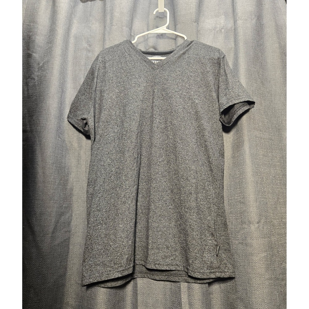 Dikotomy Premium Basics V-Neck‎ T-Shirt Heather Gray Standard Fit Large